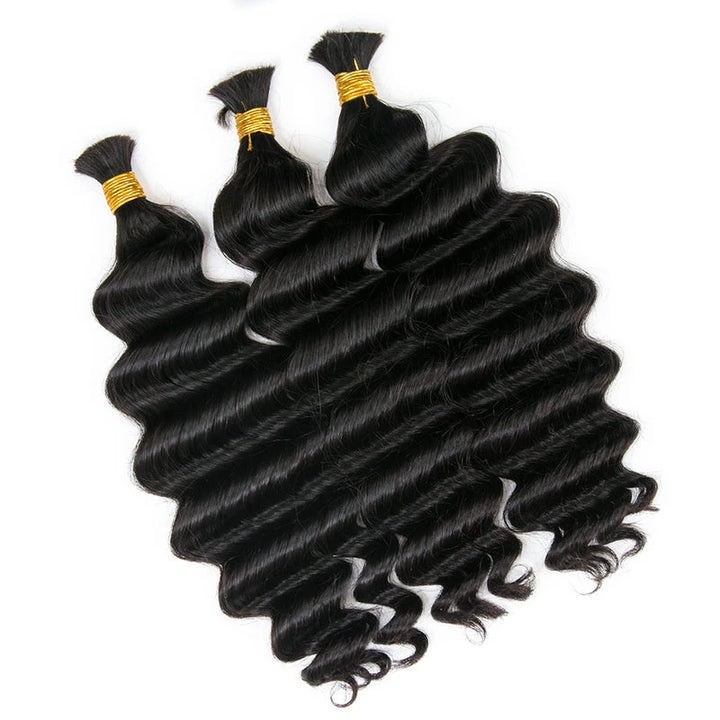 loose deep wave human hair bulk double drawn