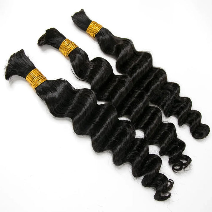 loose deep wave bulk hair for boho braids