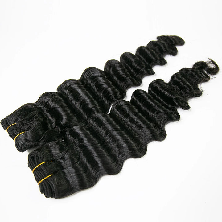 Double weft human hair bundles minimal shedding