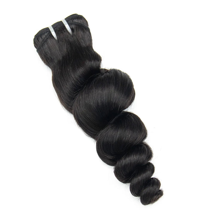 Ywigs Natural Color loose wave human hair bundle with consistent bouncy loose waves and full volume