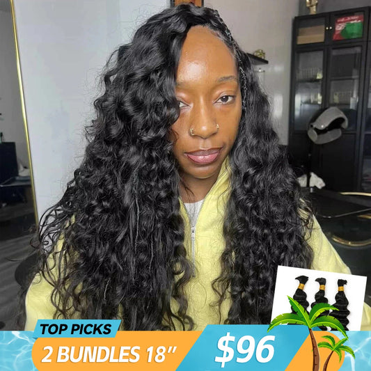 loose dep wave bulk hair human hair for summer