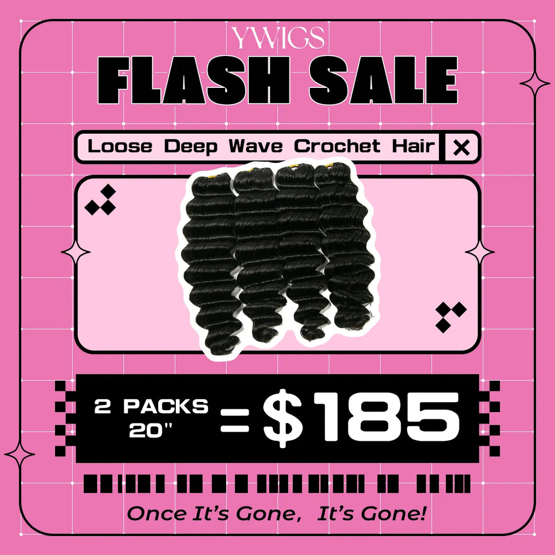loose deep wave crochet hair flash sale