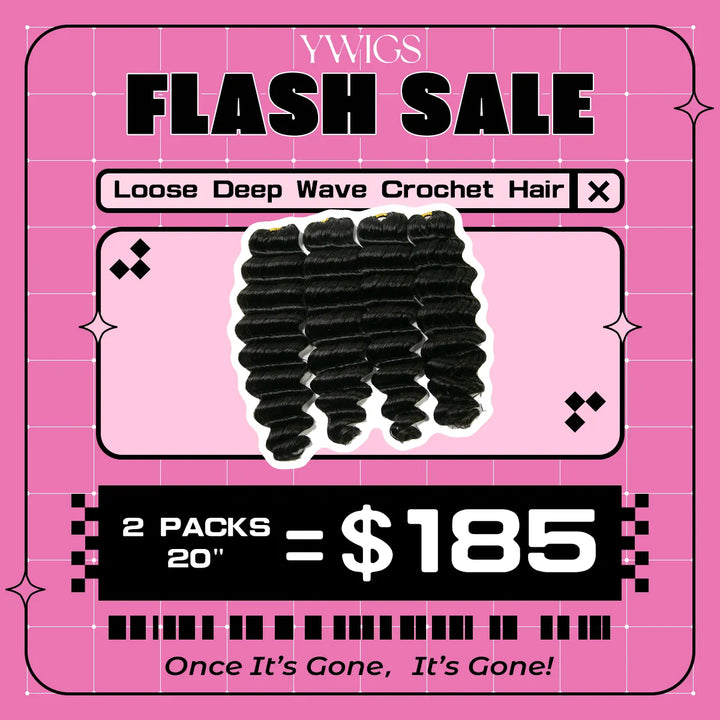 loose deep wave crochet hair flash sale