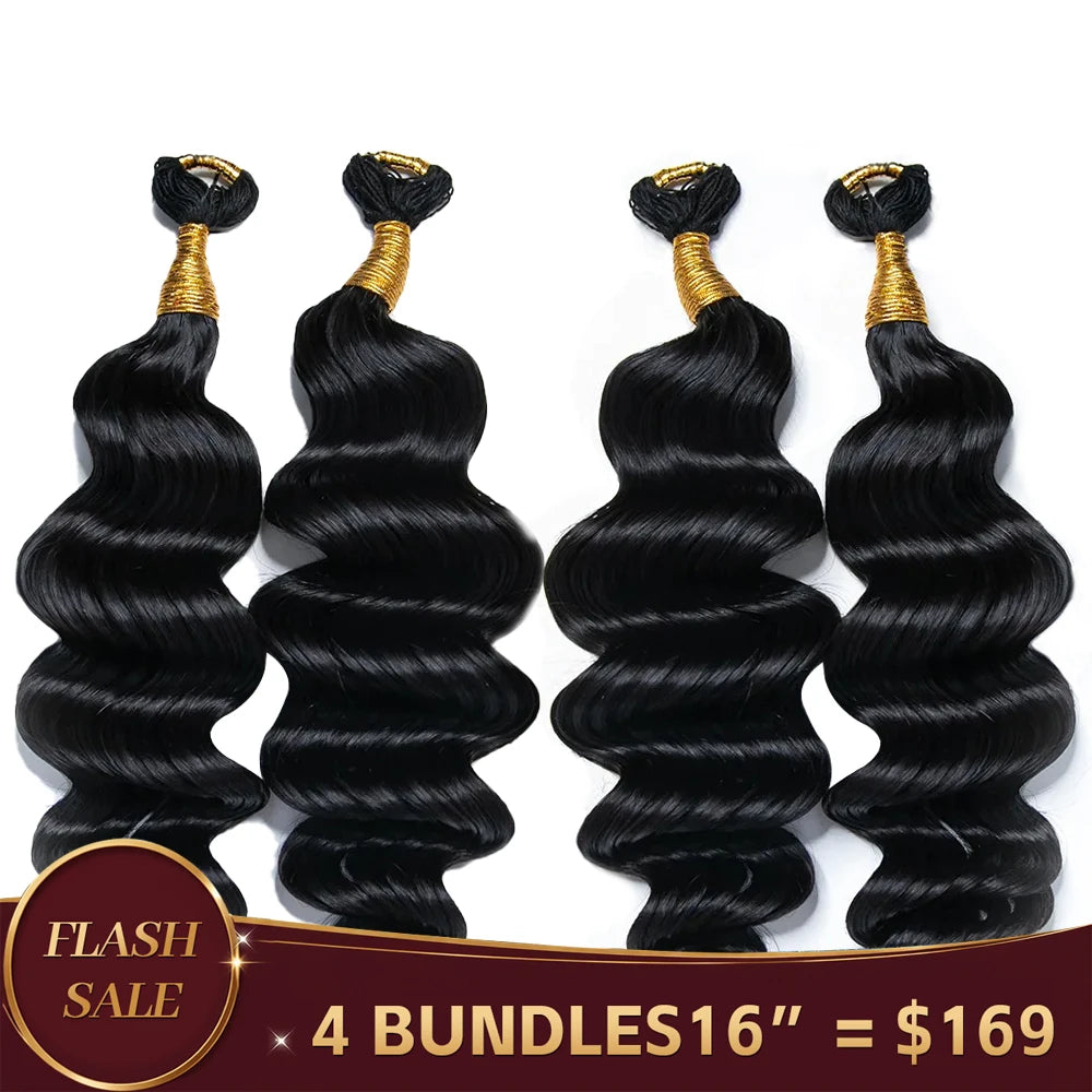 loose deep wave feed-in braiding hair for sale
