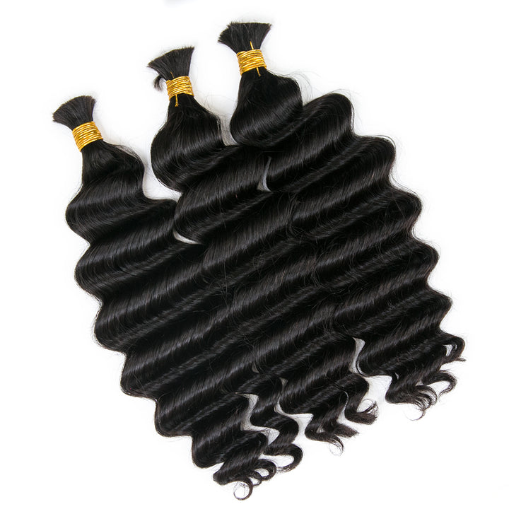 loose deep wave human hair bulk double drawn