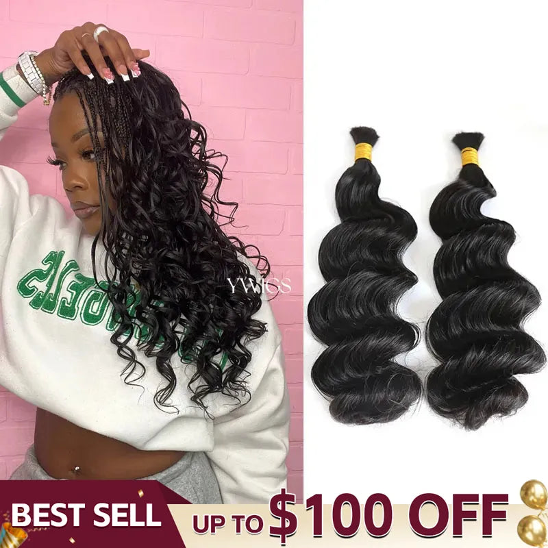 loose wave double drawn bulk hair up to 100 off