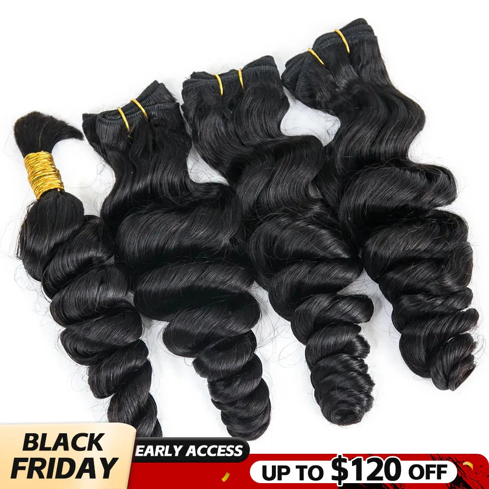 loose wave half braids half sew in black friday sale