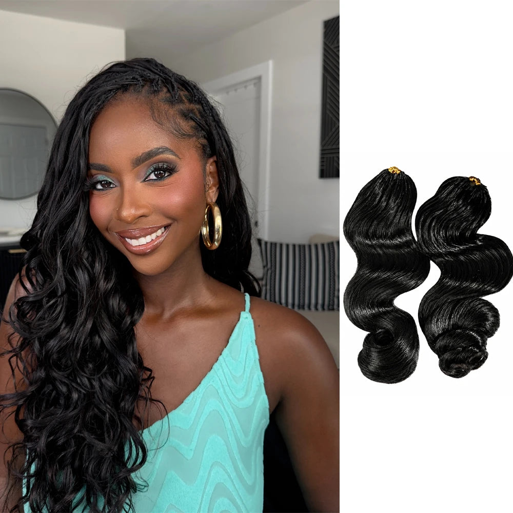 loose wave human crochet hair for miracle knots braids