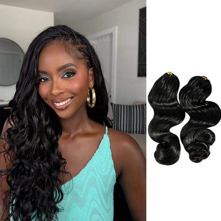 loose wave human crochet hair for miracle knots braids