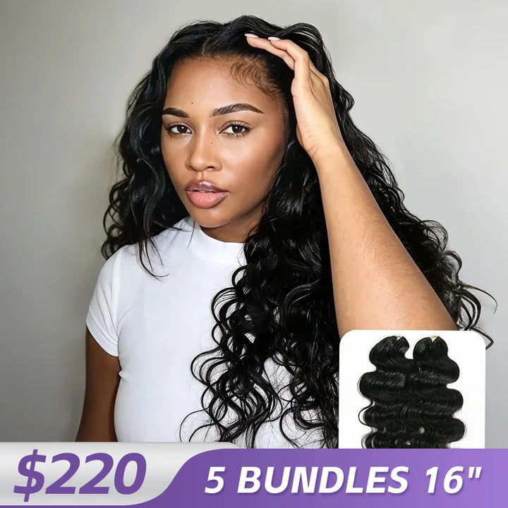 Body Wave human crochet hair front view for crochet braid style 
