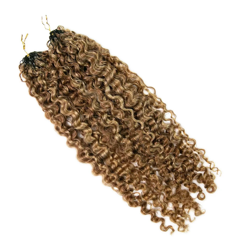 #27/30 Mix Color Blend Water Deep Wave Feather Crochet Hair