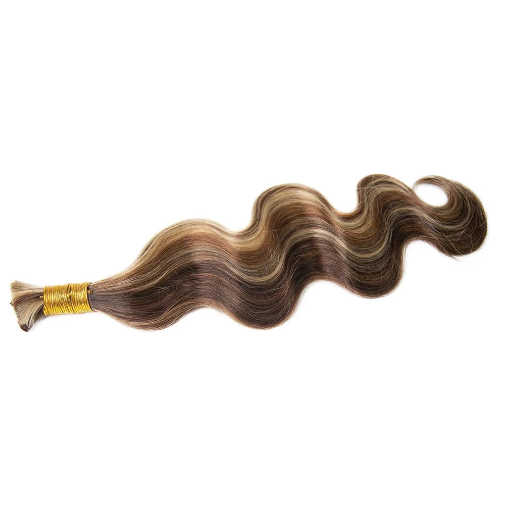 Braiding Hair for Woman Body Wave Bulk Human Mix Color