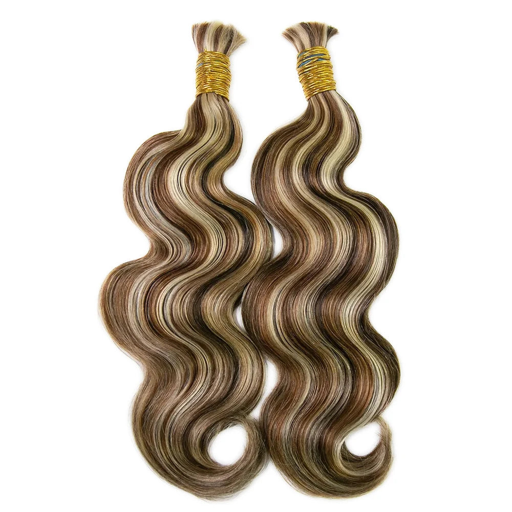 Braiding Hair for Woman Body Wave Bulk Human Mix Color