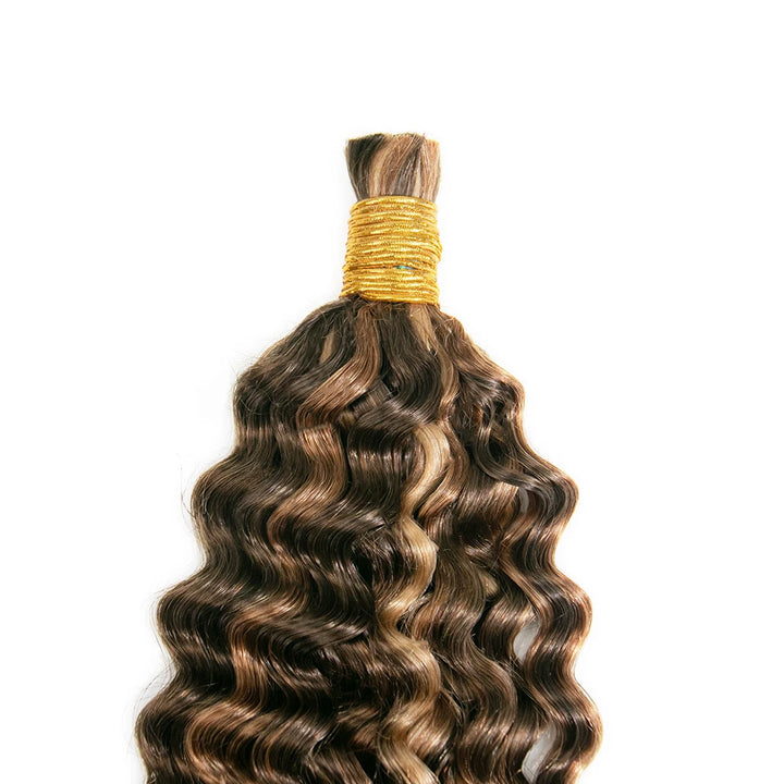 mix blend 4/27/30 water wave human bulk hair