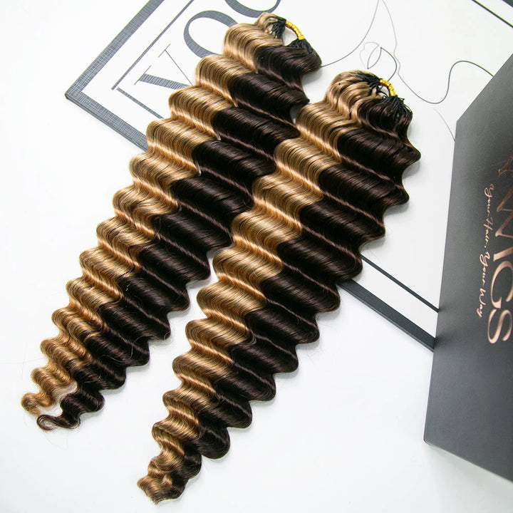 #4/#27 mix blend color deep wave crochet human hair for black women