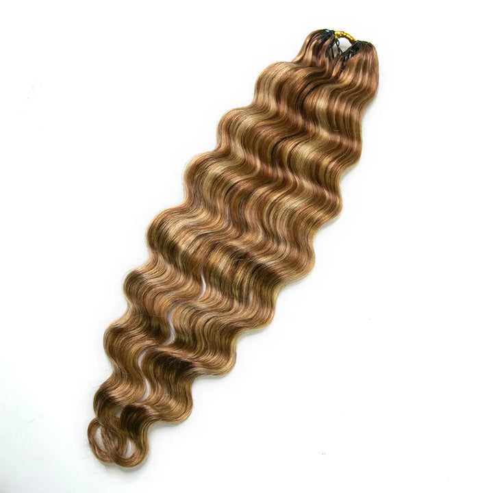 mix color loose deep wave crochet human hair #27/#30/#613