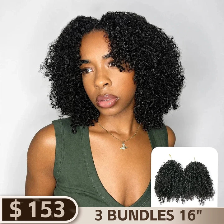 Ywigs Multi-Textured Kinky Curly Crochet Hair front view