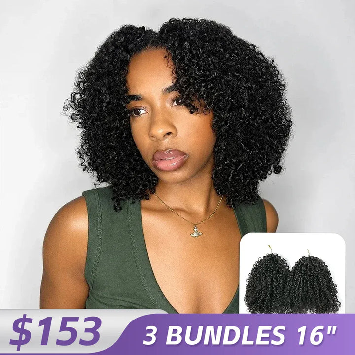 Ywigs Multi-Textured Kinky Curly Crochet Hair front view