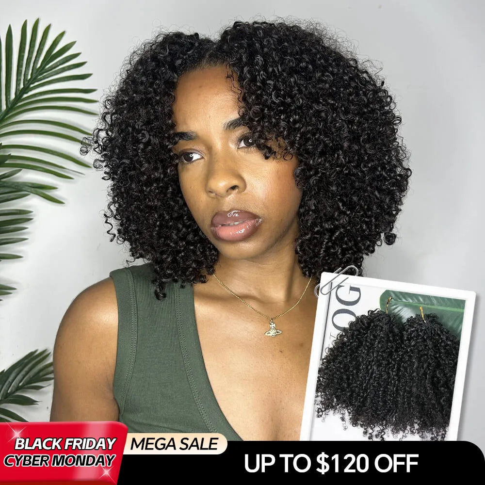 multi-textured kinky curly crochet hair cyber monday sale
