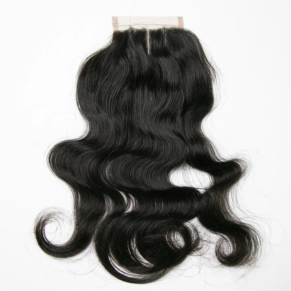 natural color body wave 4x4 lace closure