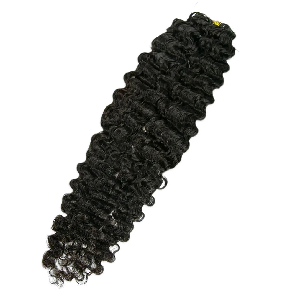 Water Deep Wave Feather Crochet Hair Natural Color