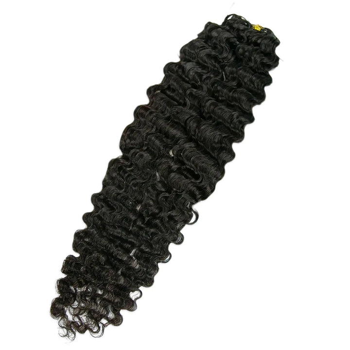 Water Deep Wave Feather Crochet Hair Natural Color