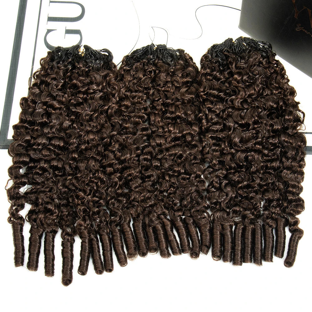 ombre burmese curly human crochet hair
