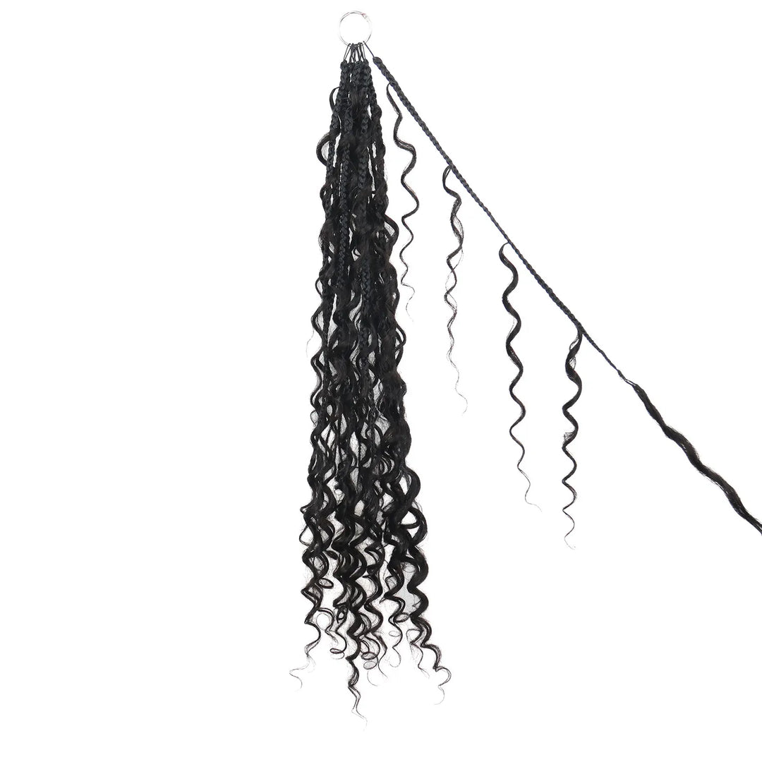 One bundle of Ywigs Pre-Looped Deep Wave Crochet Braid Human Hair showing full curly texture