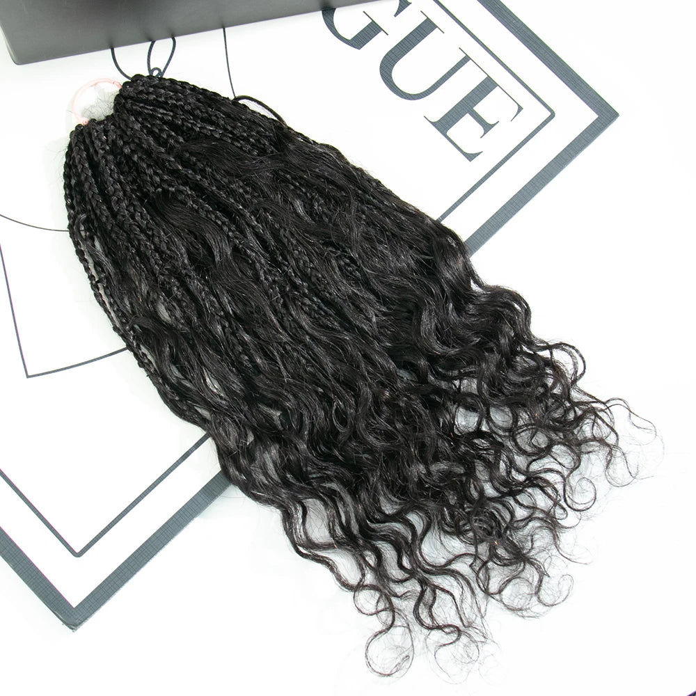 pre-looped human crochet hair deep wave