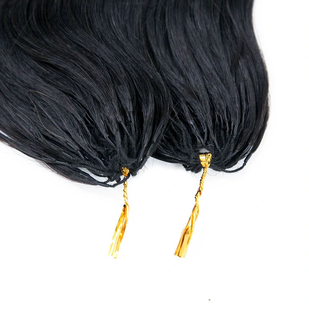 Back length view of Ywigs Body Wave crochet hair showing full bulk and even texture