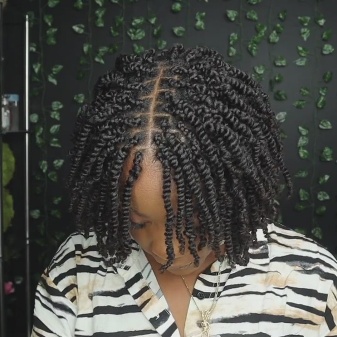 Human Hair Spring Twist Hair Extensions Natural Color Ywigs