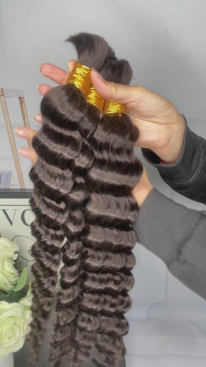Deep-Wave-Bulk-Hair-Extensions-for-Braiding-Dark-Brown-#2