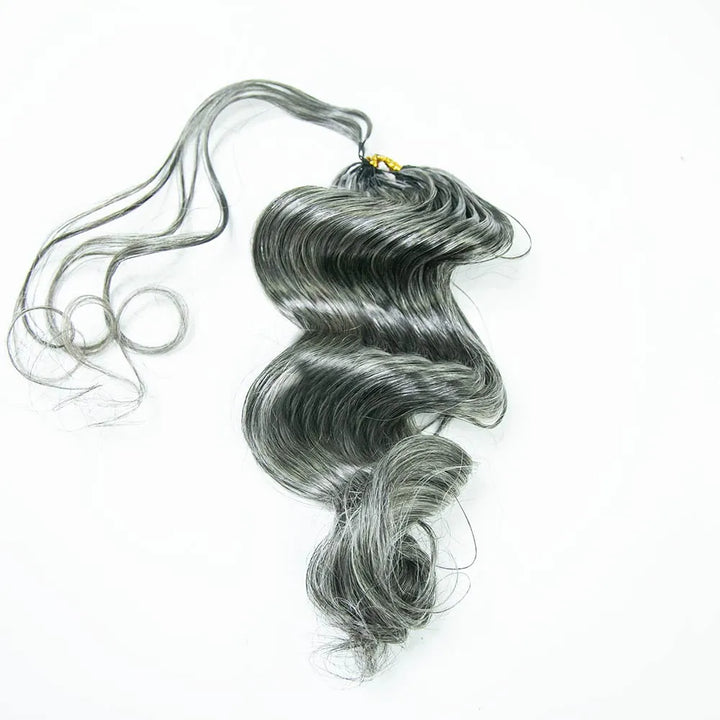 salt and pepper loose wave crochet hair
