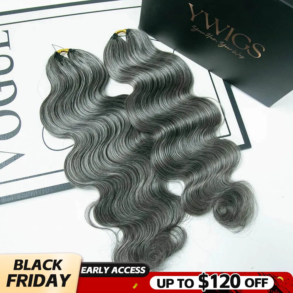 salt pepper human crochet hair black friday sale