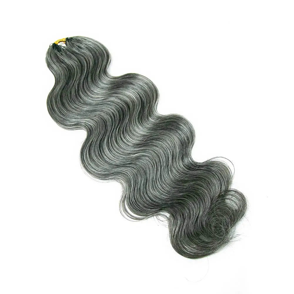 salt pepper crochet hair body wave