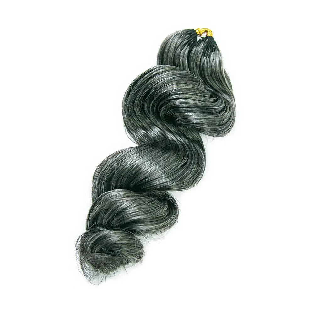 salt pepper crochet hair loose wave