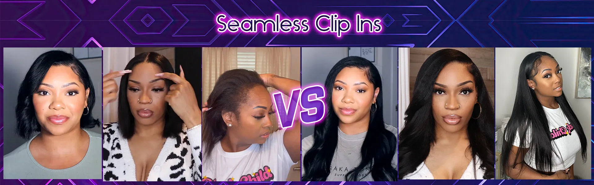 seamless clip ins before vs after look
