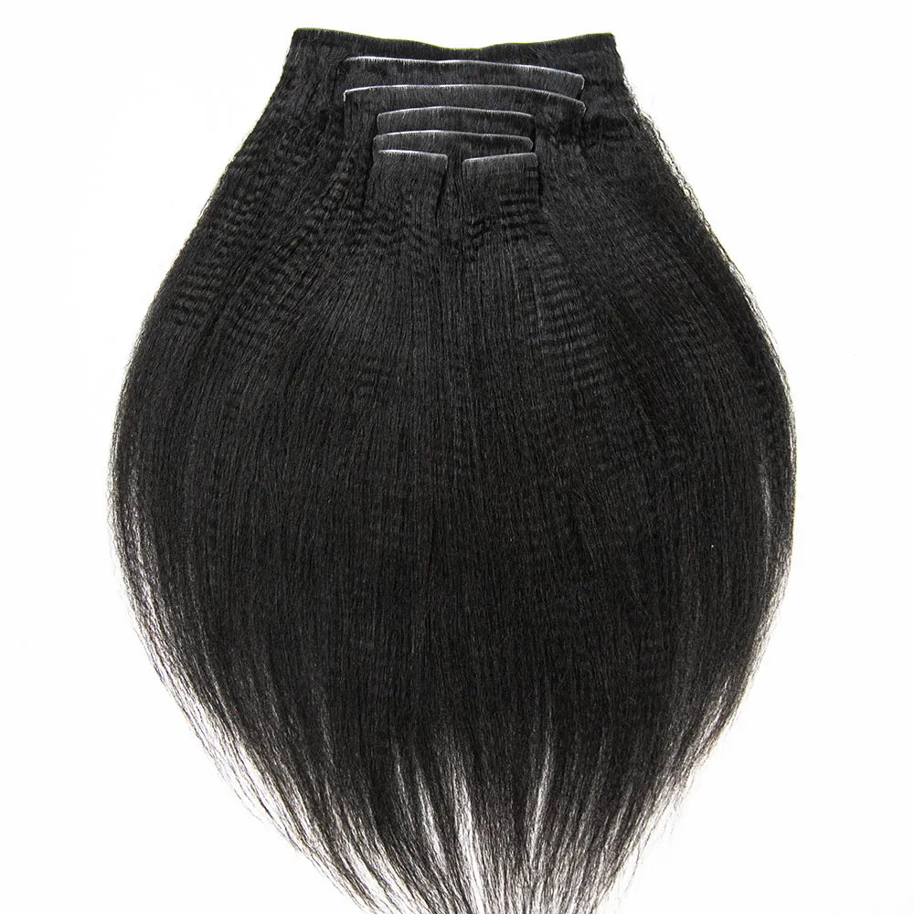 Seamless Clip In Hair Extensions Yaki Straight