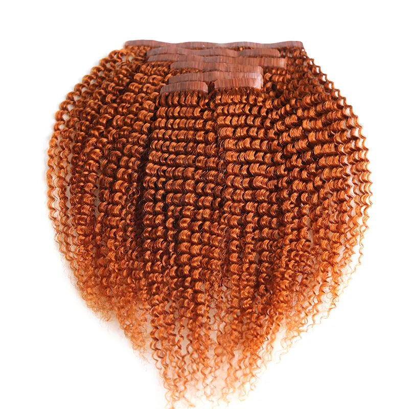 Ginger Seamless Clip In Hair Extensions Kinky Curly