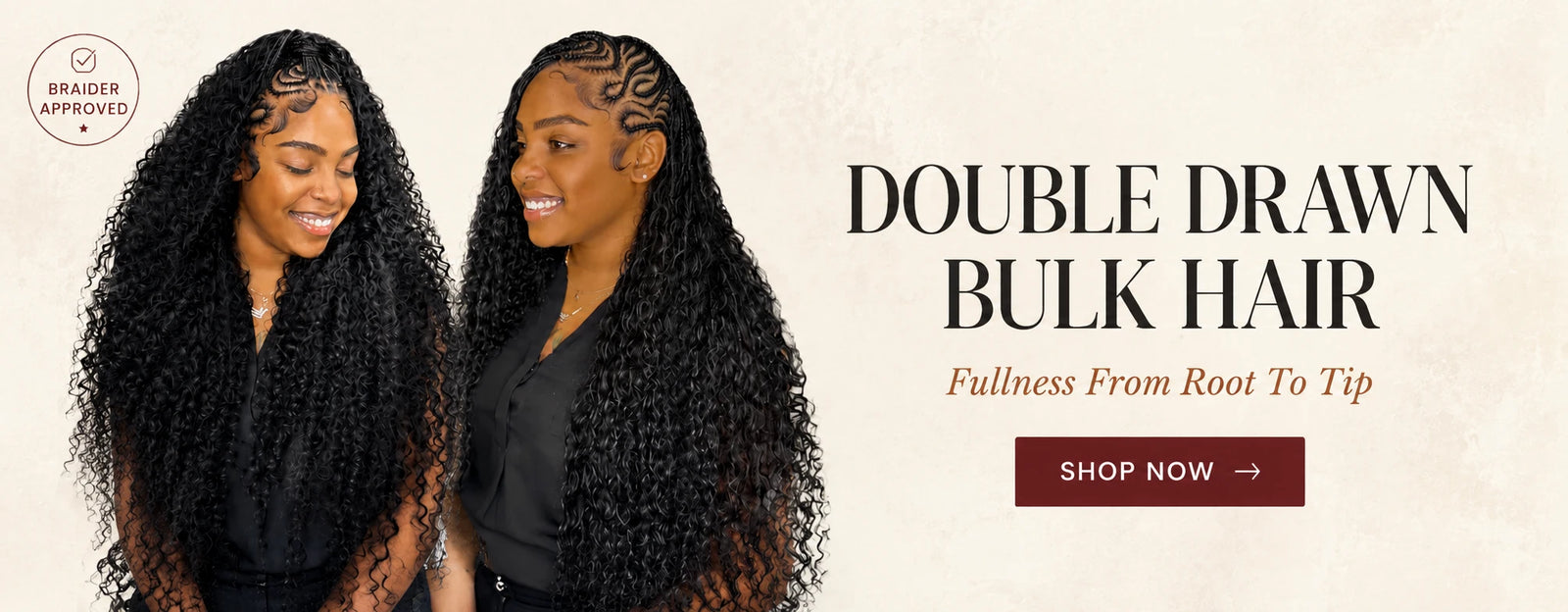 Shop braider approved double drawn bulk hair