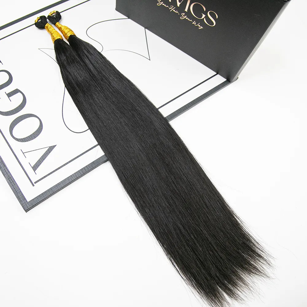 silky straight feather crochet human hair