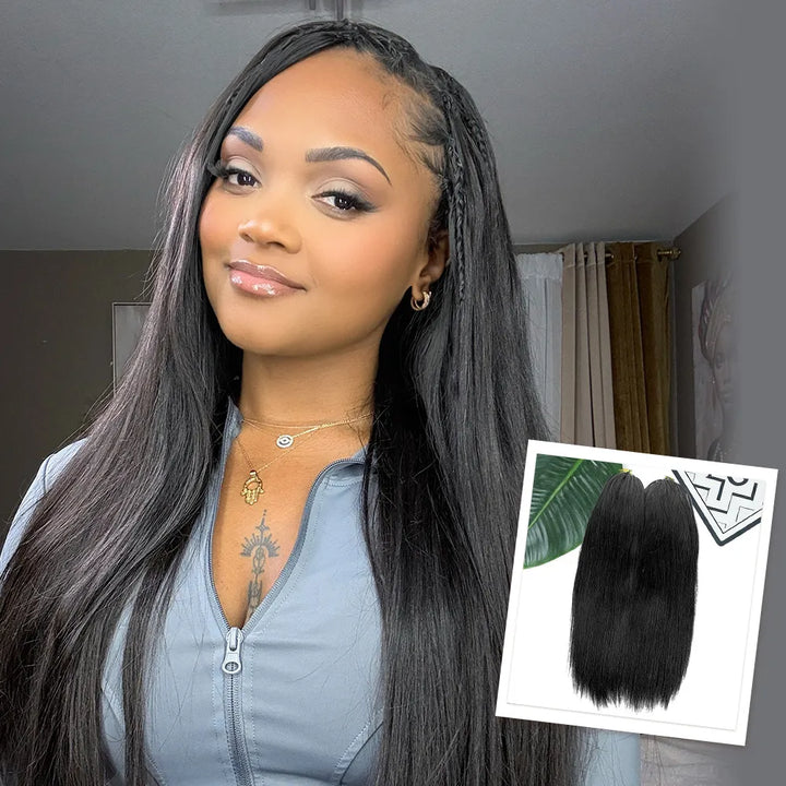 silky straight crochet human hair for black hair