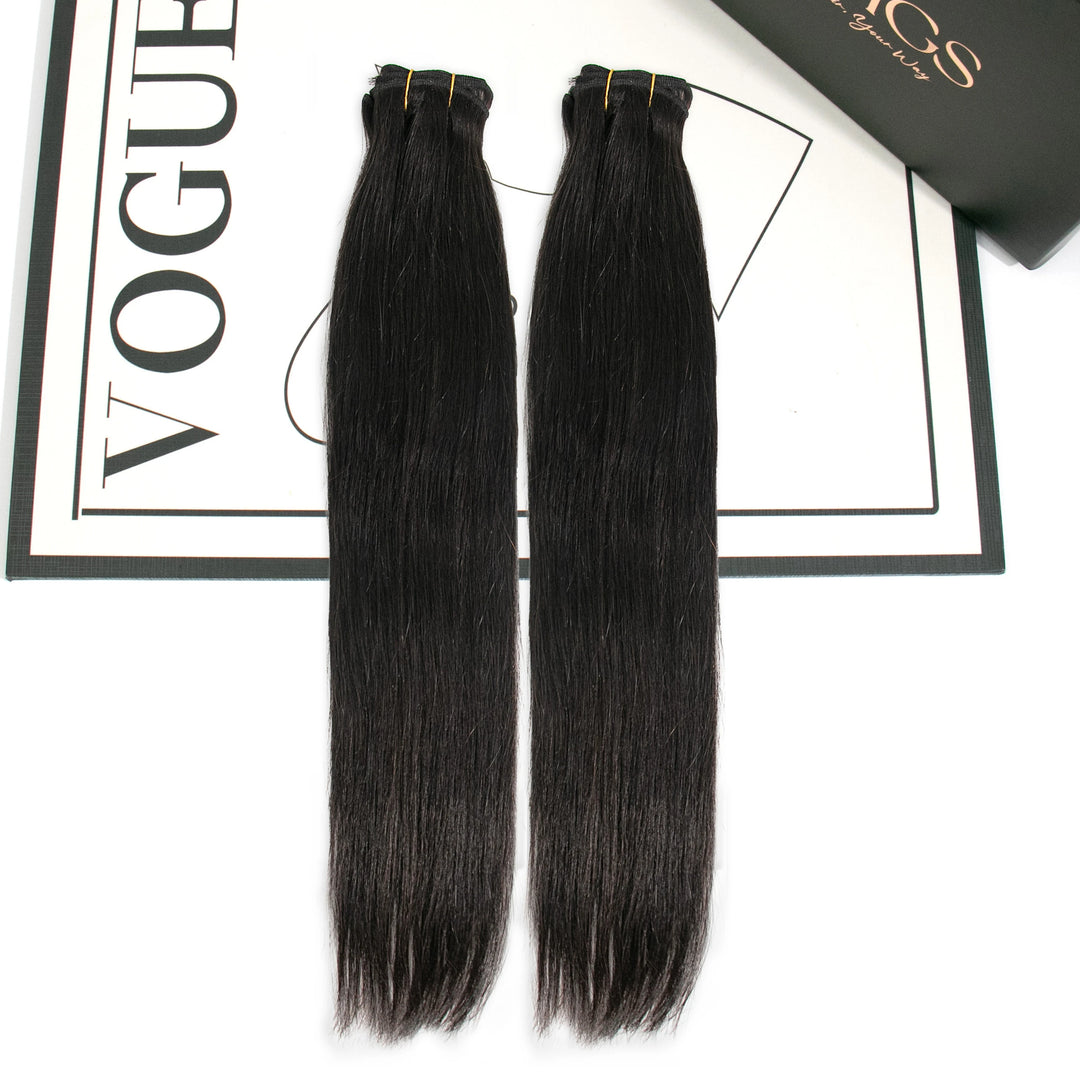 silky straight human hair weft bundles