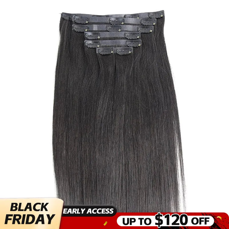 silky straight seamless clip in black friday sale