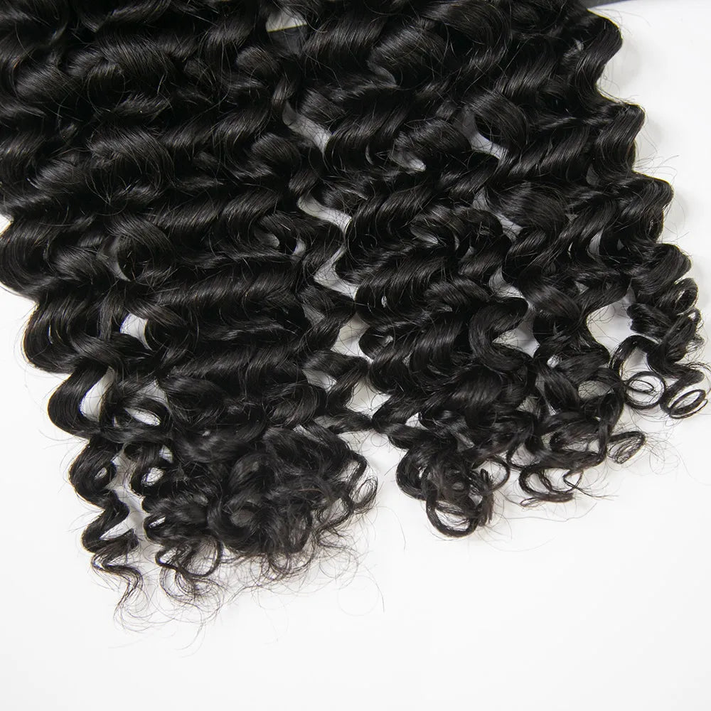 soft natural black Spanish curly feather crochet braid human hair extensions