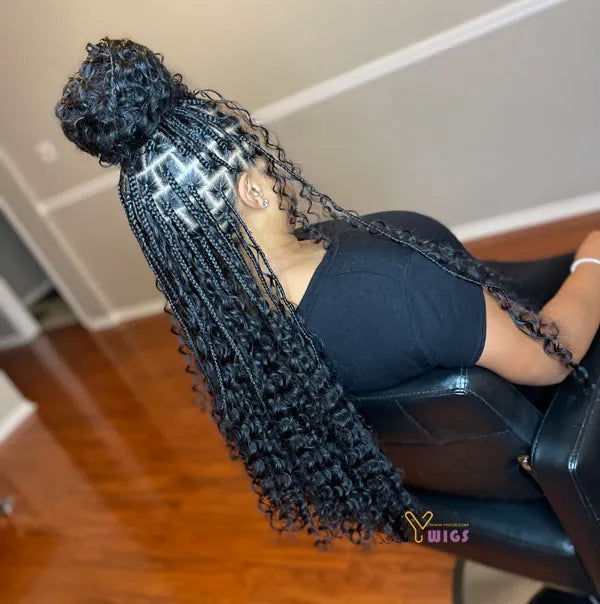 Double Drawn Burmese Spanish Curl Human Braiding Hair