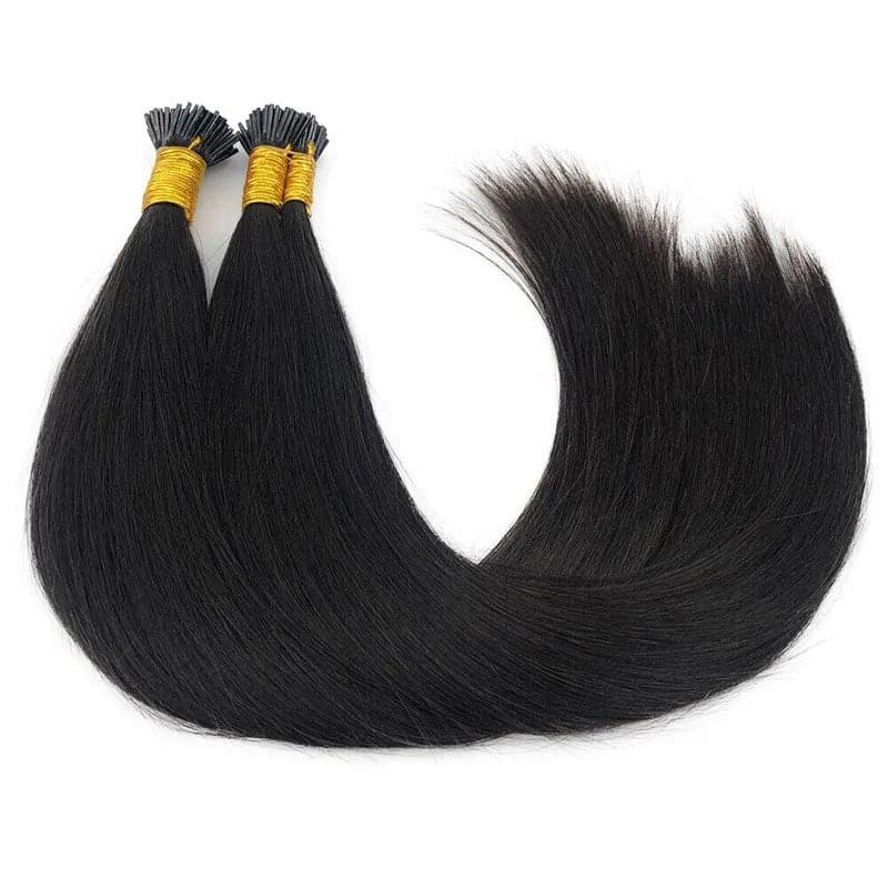 Natural Color Silky Straight I Tip Hair Extension