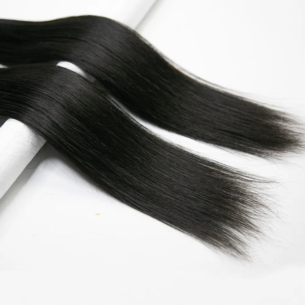 straight feather crochet human hair