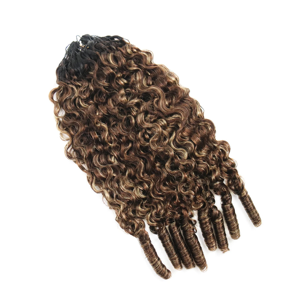 t1B-4-613 burmese water curly feather crochet hair