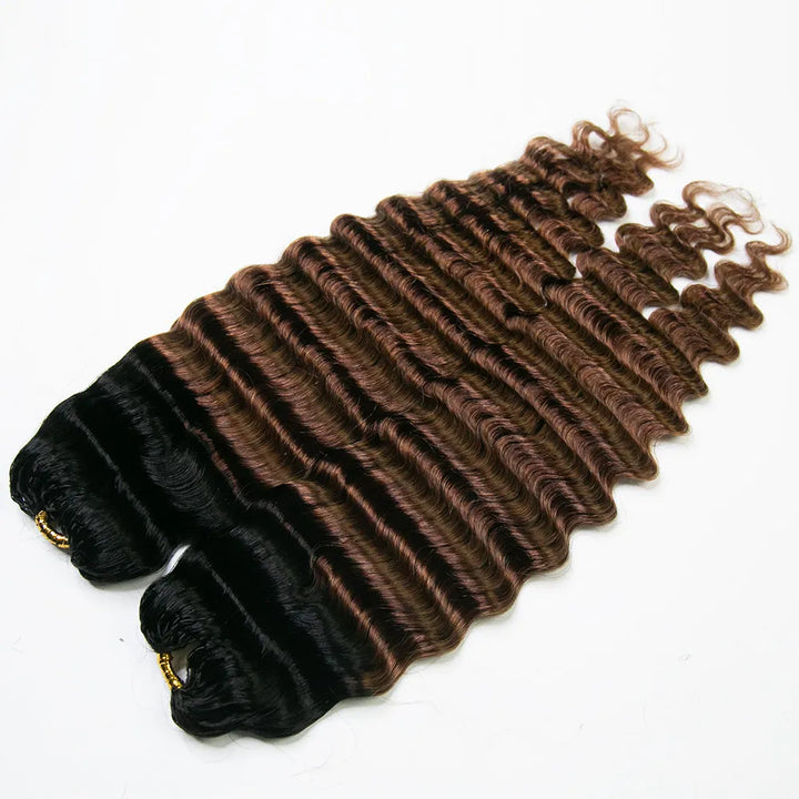 T1B/30 brown crochet hair deep wave